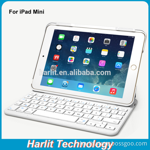 2016 New Wireless Bluetooth Keyboard For iPad mini 3 Folio Leather Case With Wireless Bluetooth Keyboard For Apple iPad Mini 4